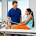 Exoskeleton Training**

"A physical therapist assisting a patient in using an exoskeleton for leg rehabilitation, in a bright and modern physiotherapy clinic, fully clothed, appropriate attire, safe for work, perfect anatomy, natural proportions, professional setting, high quality, family-friendly."

**